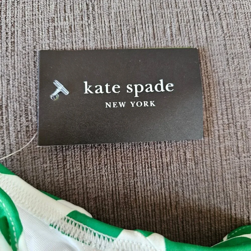 NWT Kate Spade New York Forest Glen Cabana Mix V-neck One-piece Swimsuit Size S